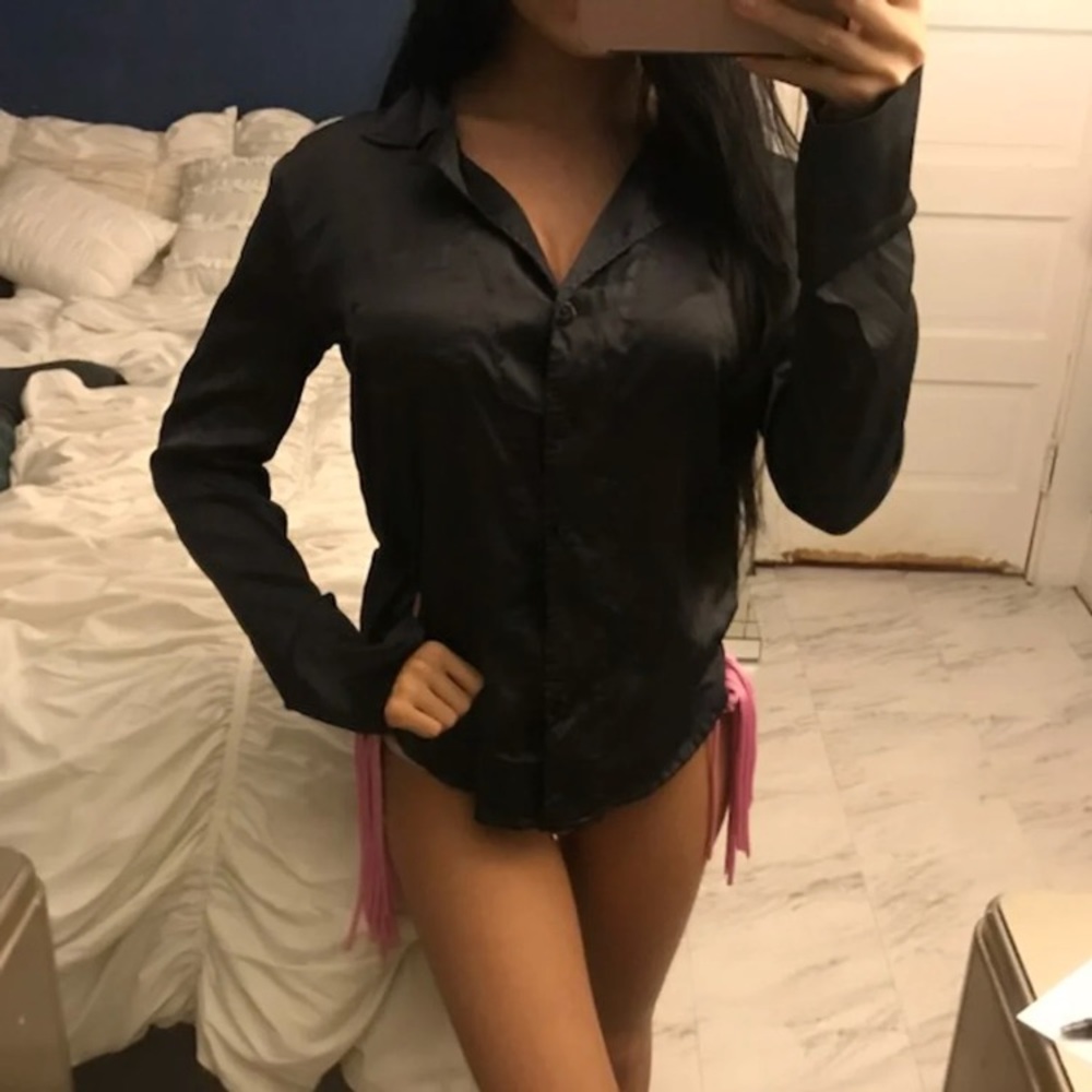 Victoria's Secret satin silk pj sexy button up